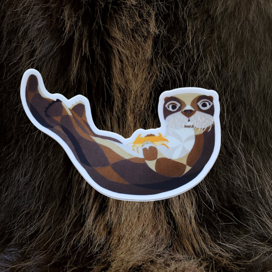 Kelp Forest Kaleidoscope (Otter) Vinyl Sticker