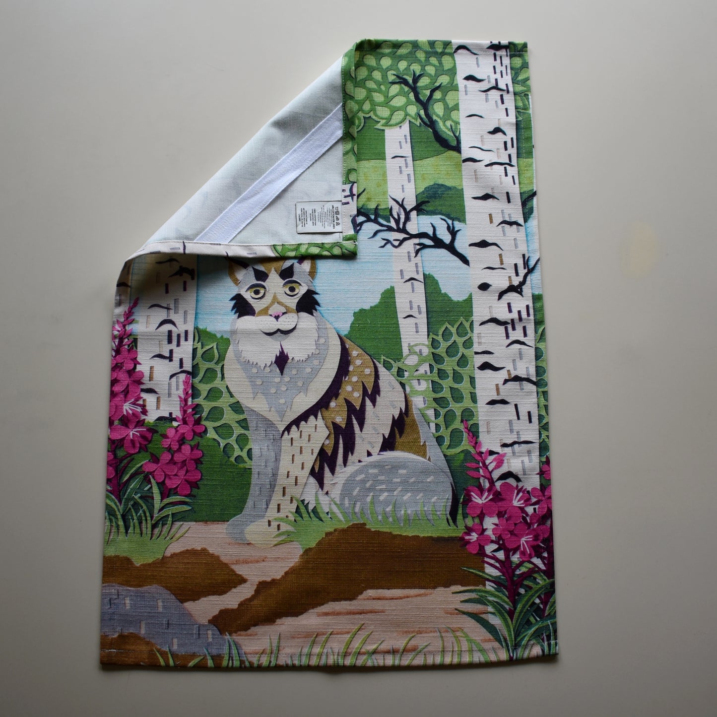 Summer Observer (Lynx) Tea Towel